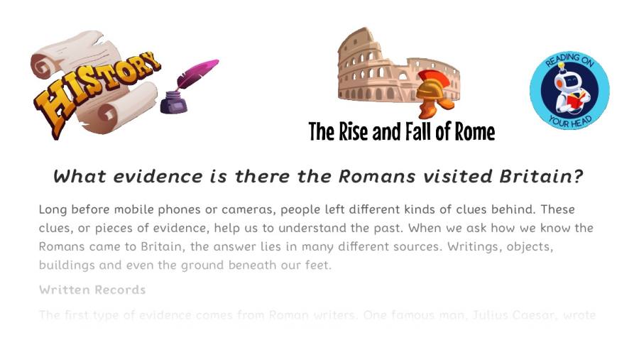What evidence is there the Romans visited Britain