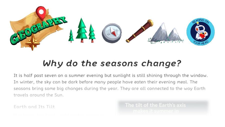 Why do the seasons change Y4