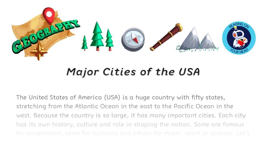 Major Cities of the USA