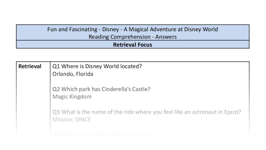 Reading Comprehension-A Magical Adventure at Disney World-retrieval-answers