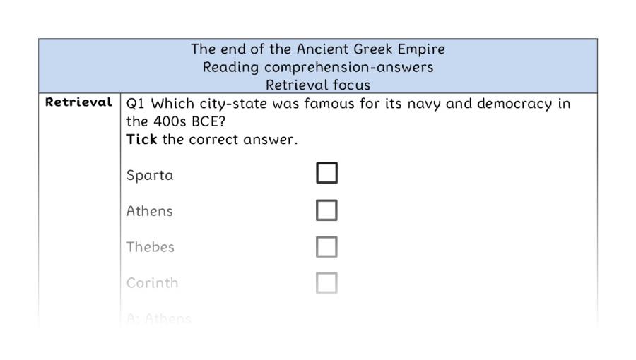 Reading comprehension - retrieval - The end of the Ancient Greek Empire - answers