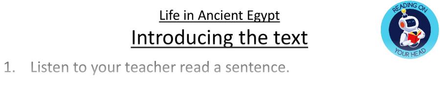 Teaching slides vocabulary-Life in Ancient Egypt