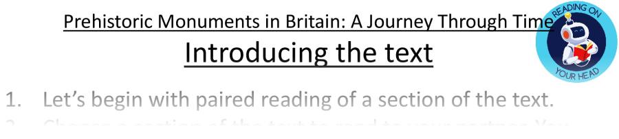Teaching slides - Prehistoric Monuments in Britain A Journey Through Time - Vocabulary Focus