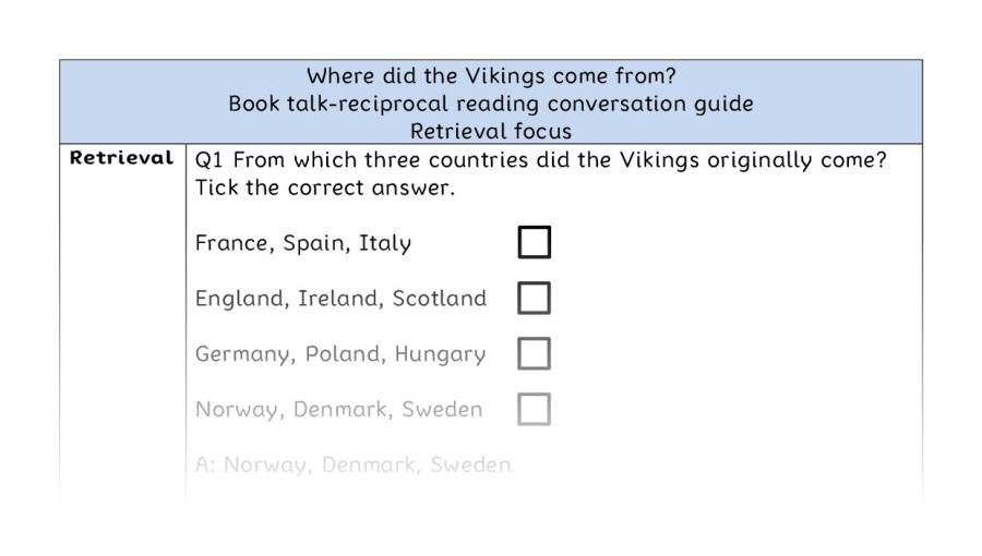 Reciprocal reading - retrieval - Where did the Vikings come from