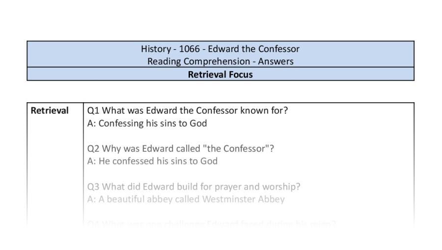 Reading comprehension-Edward the Confessor-retrieval-answers