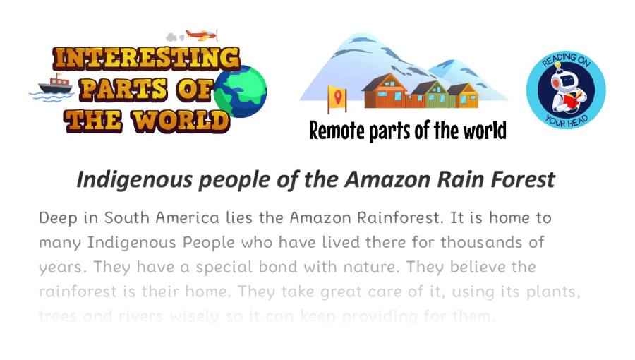 Indigenous people of the Amazon Rain Forest - condensed version