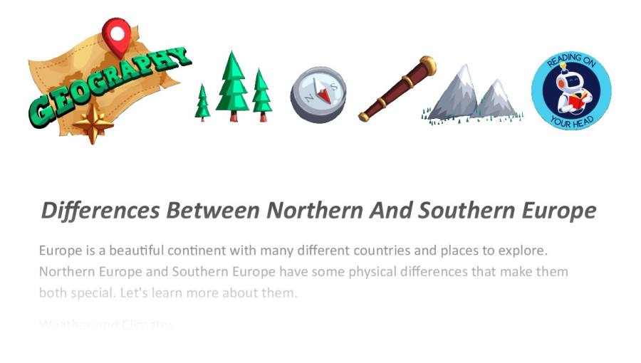 Differences between northern and southern Europe