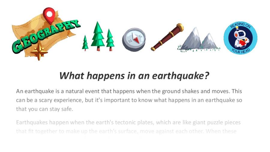 What happens in an earthquake
