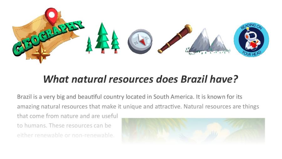 What natural resources does Brazil have