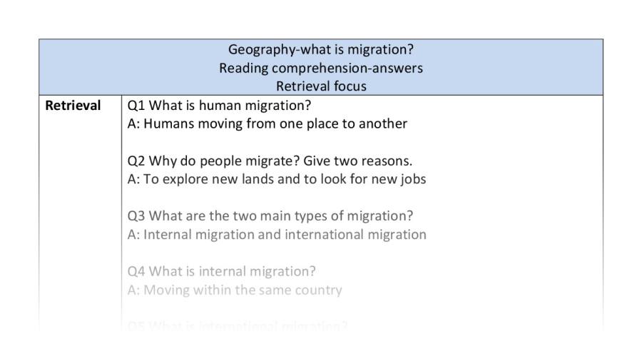 Reading comp-retrieval-what is migration