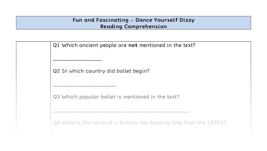 Reading Comprehension-Dance Yourself Dizzy-Retrieval