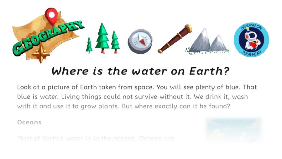Where is the water on Earth Y3
