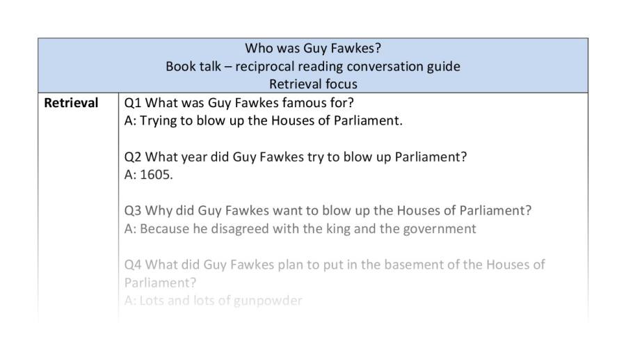 Reciprocal-retrieval-who was Guy Fawkes