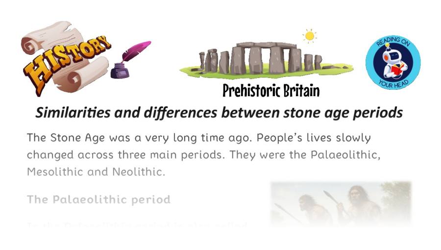 Similarities and differences between stone age periods - condensed version