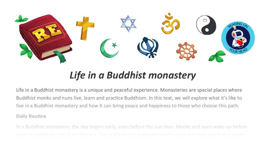 Life in a Buddhist monastery