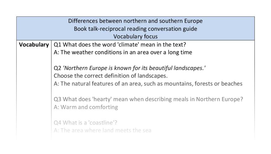 Reciprocal reading-vocab-northern and southern Europe