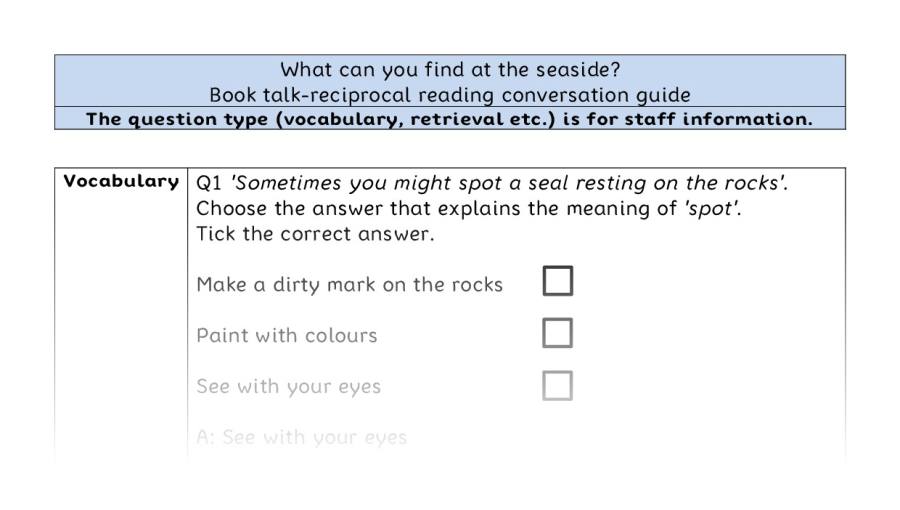 Reciprocal reading - VRSIPE - What can you find at the seaside
