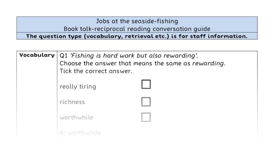 Reciprocal reading - VRSIPE - Jobs at the seaside-fishing