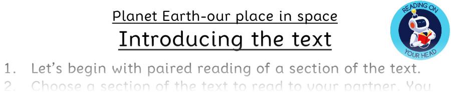 Teaching slides inference-Planet Earth-our place in space