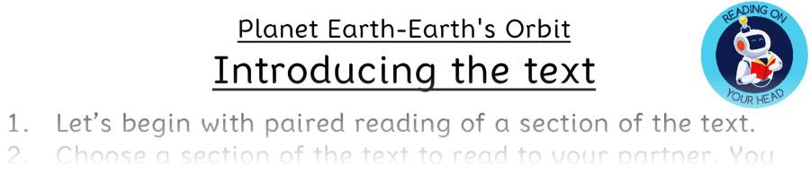Teaching slides inference-Planet Earth-Earths Orbit