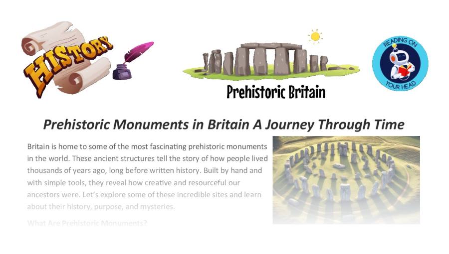 Prehistoric Monuments in Britain A Journey Through Time