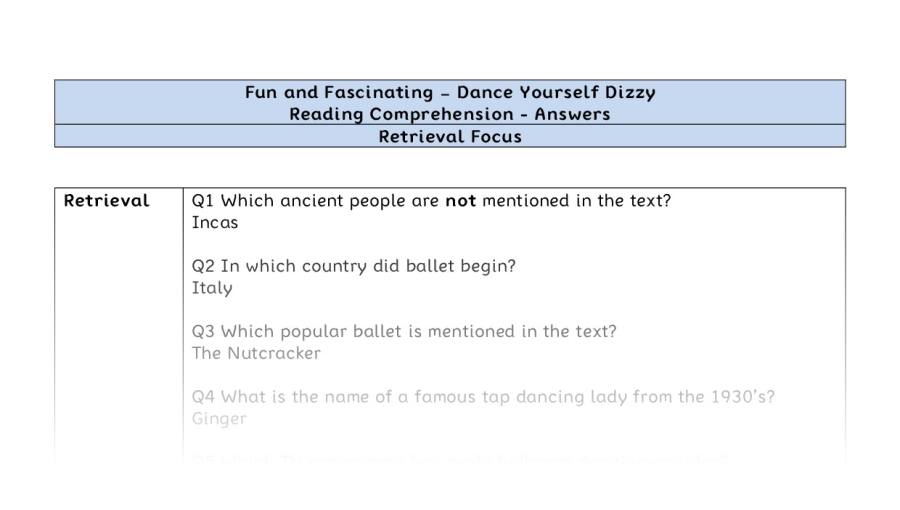 Reading Comprehension-Dance Yourself Dizzy-Retrieval-answers