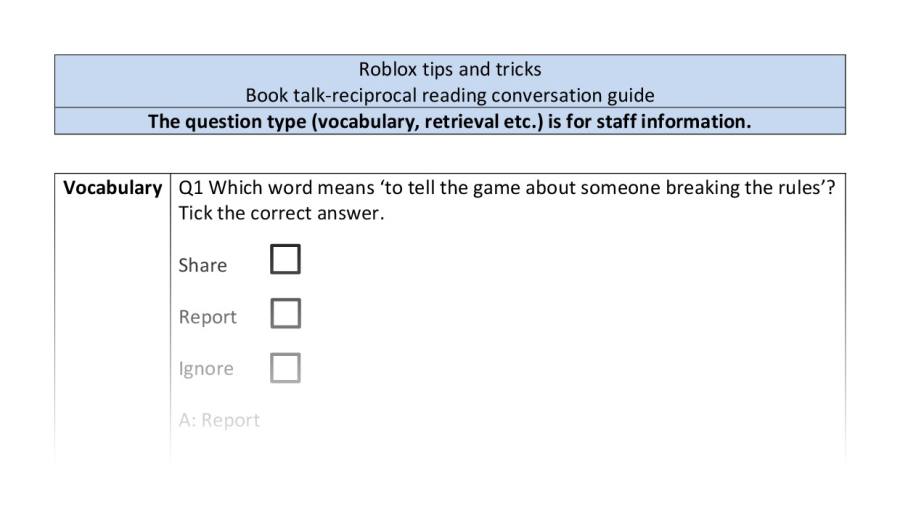 Reciprocal reading - VRSIPE - Roblox tips and tricks