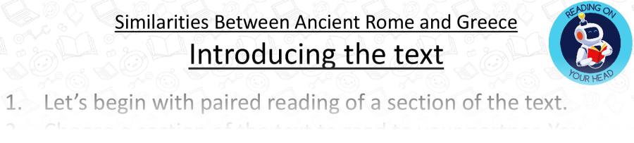 Similarities Between Ancient Rome and Greece - Teaching Slides - Vocabulary Focus