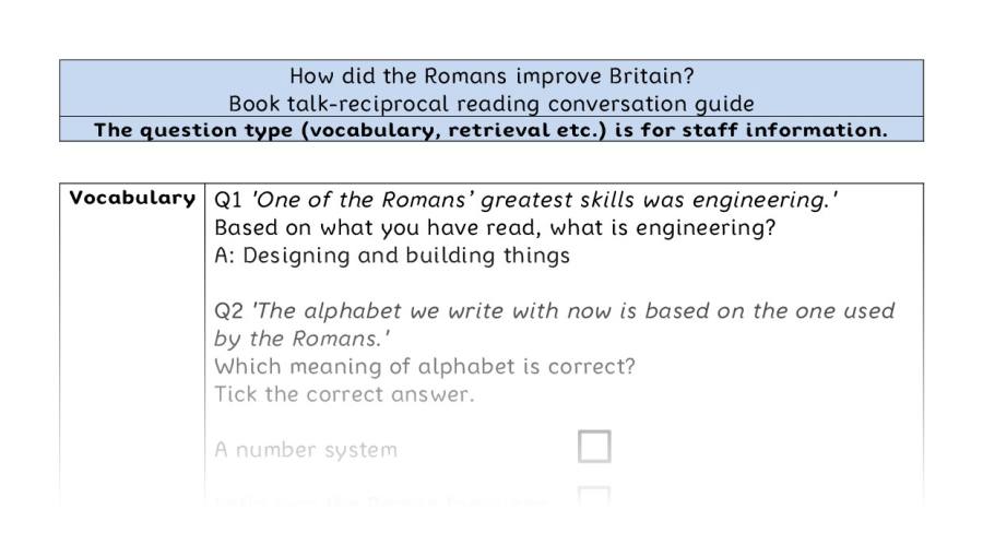 Reciprocal reading VRSIPE - How did the Romans improve Britain