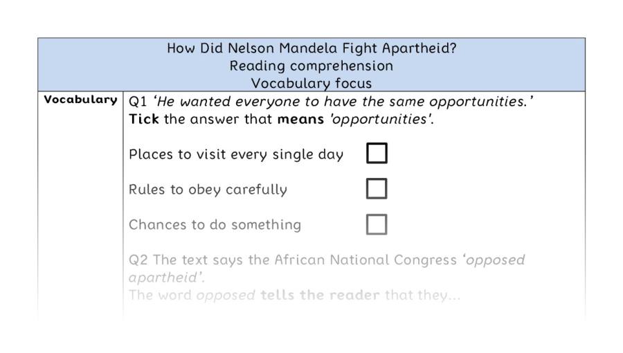 Reading comp - vocabulary - How Did Nelson Mandela Fight Apartheid