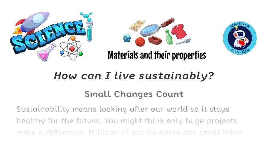 How can I live sustainably - condensed version