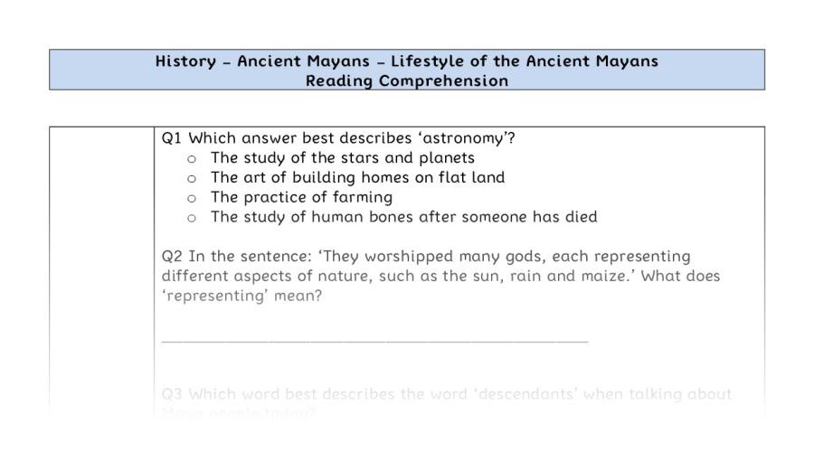 Comp - Lifestyle of the Ancient Mayans - VRSIPE focus
