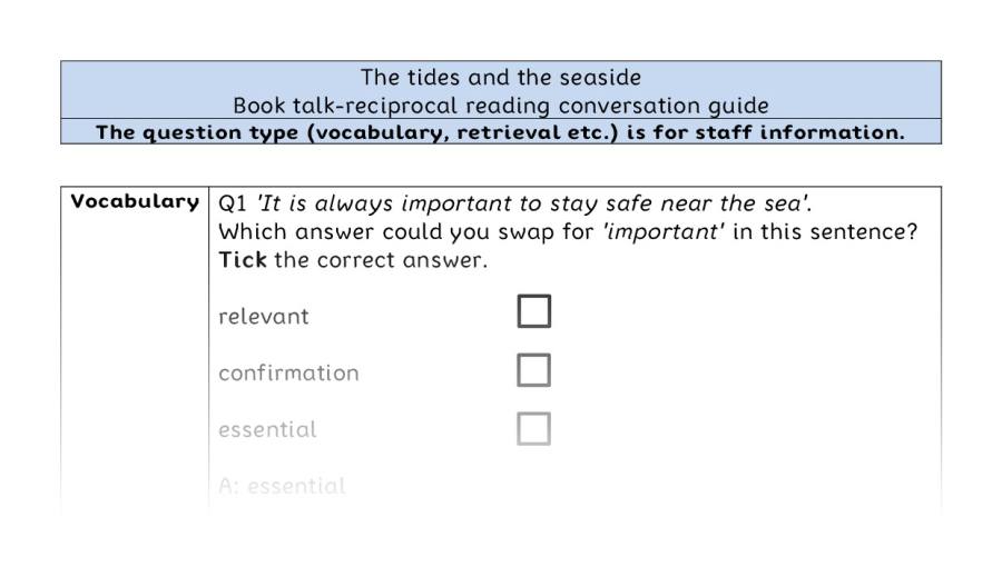 Reciprocal reading - VRSIPE - The tides and the seaside