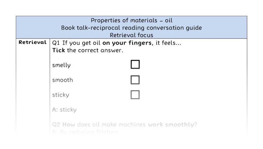 Reciprocal - retrieval - Properties of materials - oil