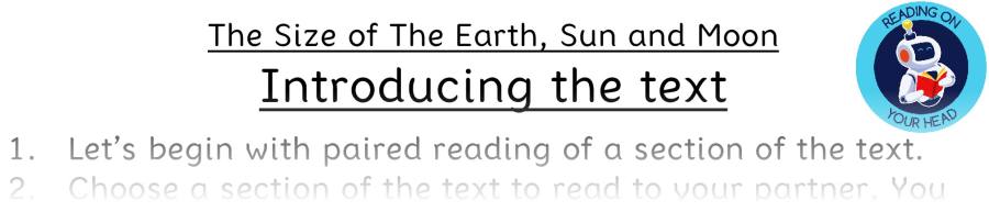 Teaching Slides - The Size of The Earth, Sun and Moon - Inference Focus