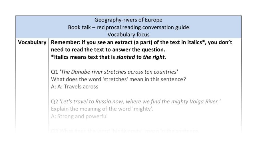 Reciprocal-vocabulary-rivers of Europe