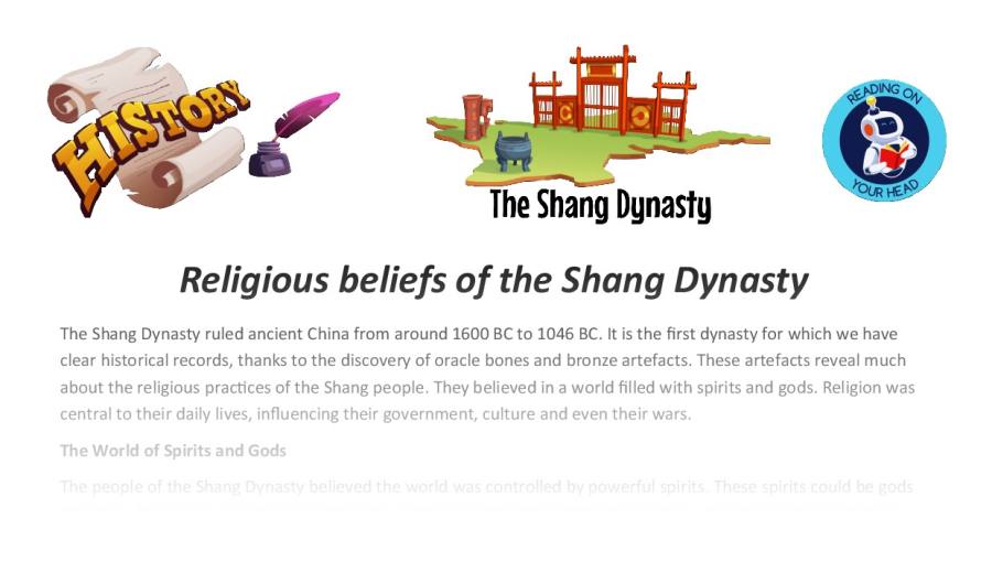 Religious beliefs of the Shang Dynasty