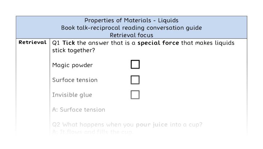 Reciprocal - retrieval - Properties of Materials - Liquids