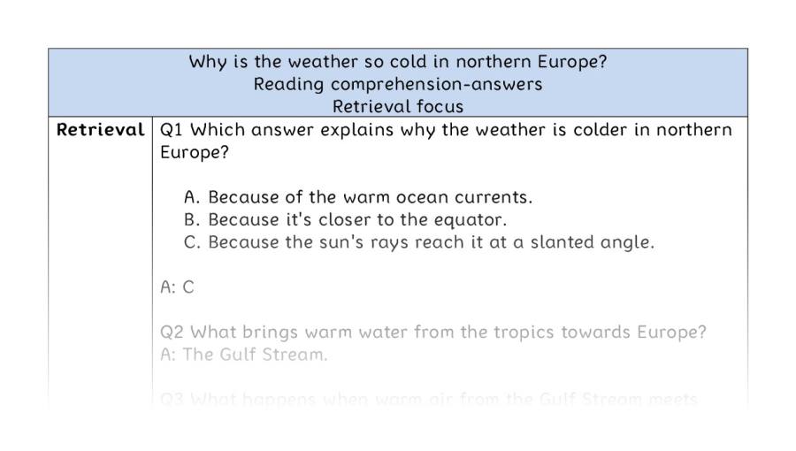 Comp-retrieval-Why is the weather so cold in northern Europe - answers