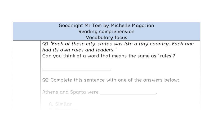 Reading comp - vocabulary - The Organisation of Ancient Greece