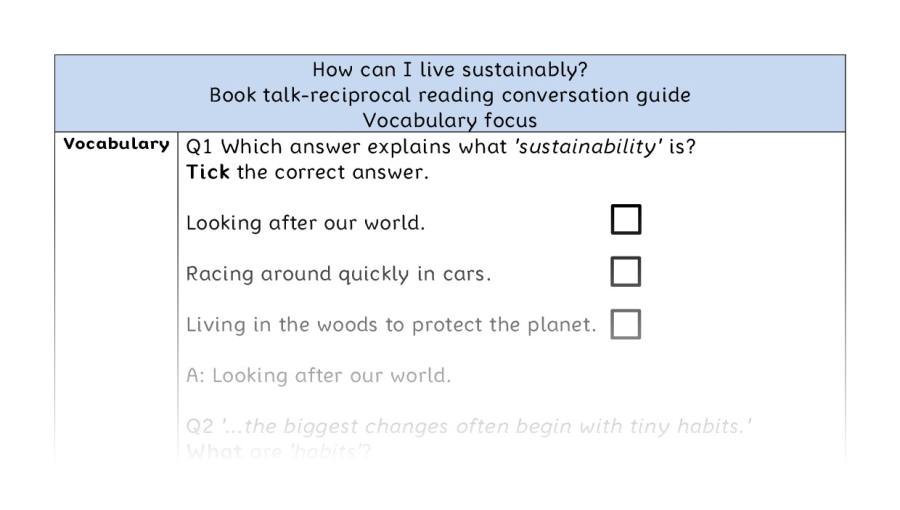 Reciprocal - vocabulary - How can I live sustainably