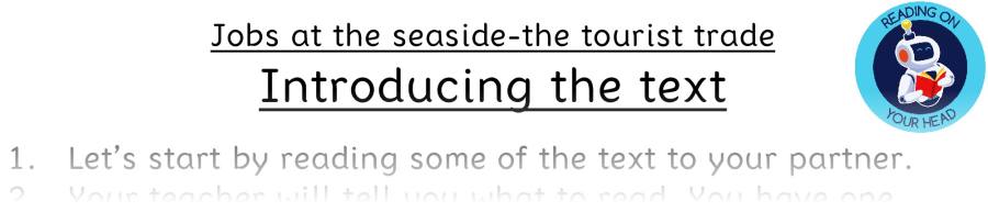 Teaching slides vocabulary-Jobs at the seaside-the tourist trade