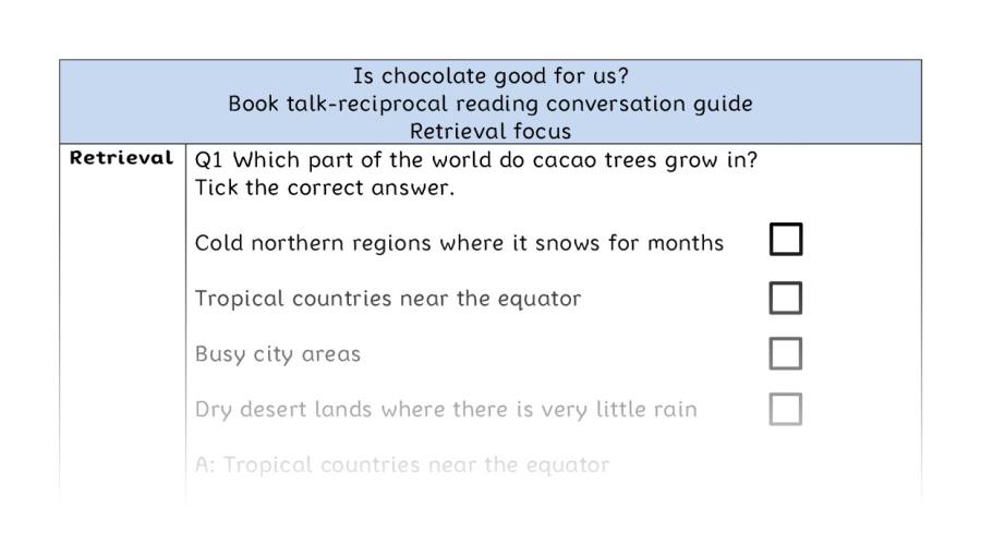 Reciprocal reading - retrieval -Is chocolate good for us