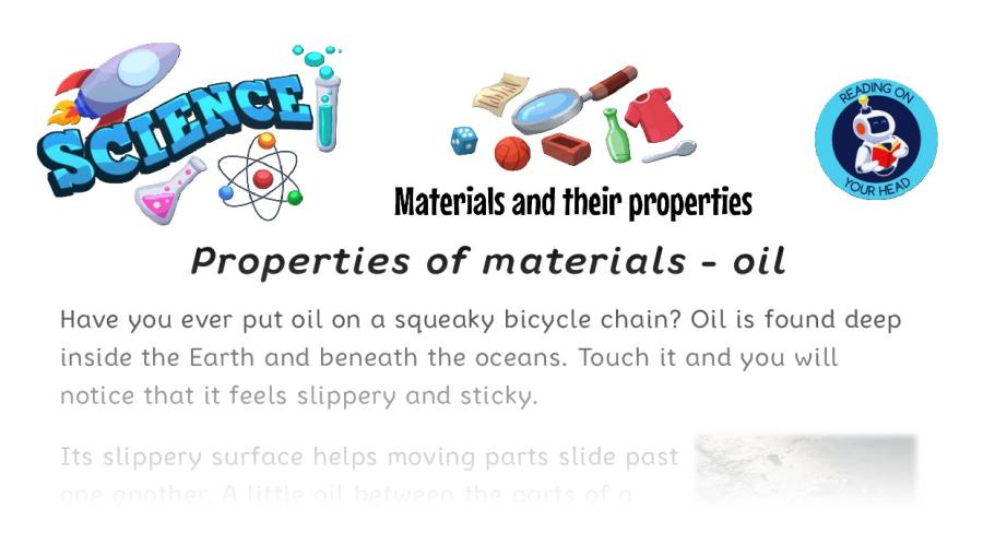 Properties of materials - oil - condensed version