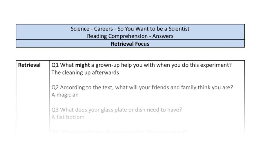 Reading Comprehension-retrieval-So You Want to be a Scientist-answers