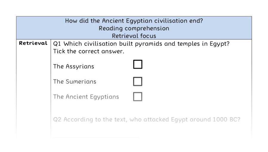 Reading comp-retrieval-How did the Ancient Egyptian civilisation end