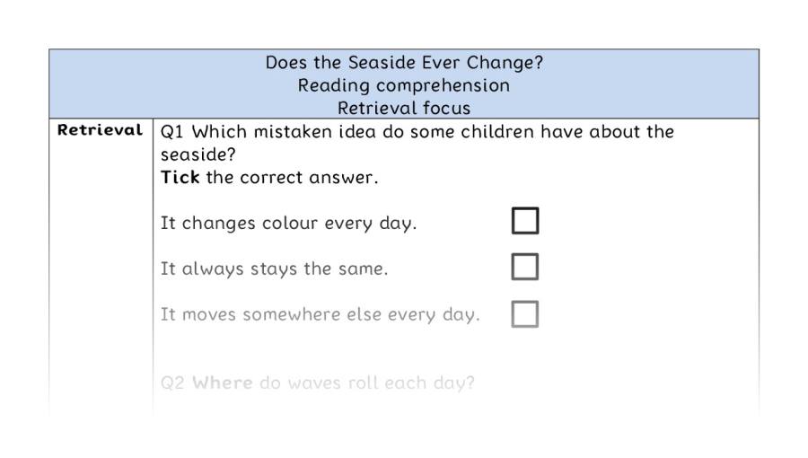 Reading comprehension - retrieval - Does the Seaside Ever Change
