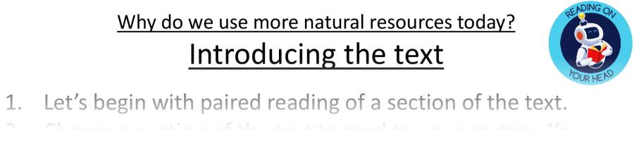 Teaching slides vocabulary-Why do we use more natural resources today