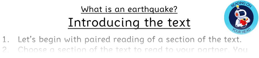 Teaching slides vocabulary - What is an earthquake