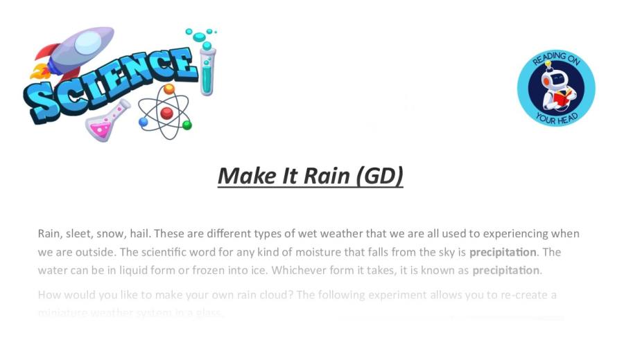 Make it Rain UKS2 GD